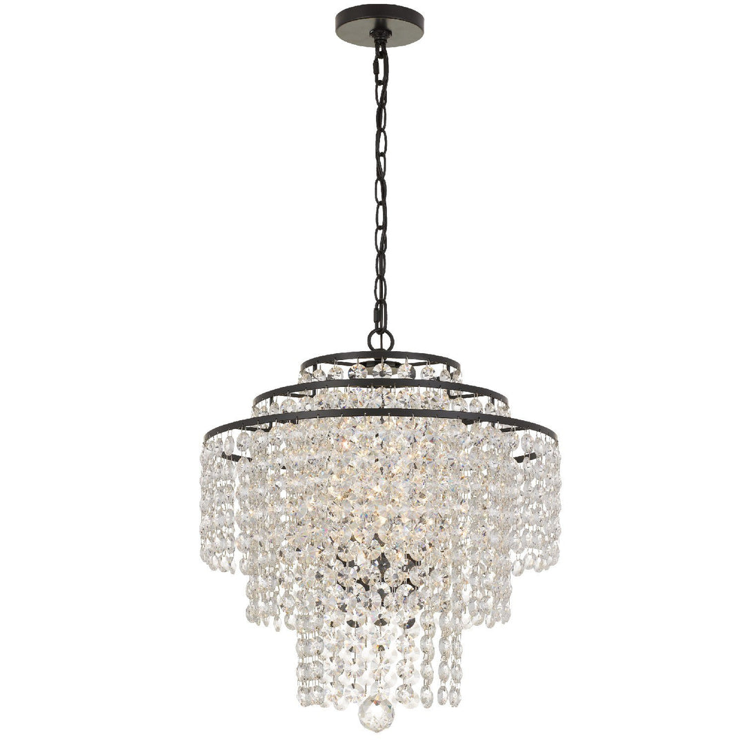 Arielle 4 Light Dark Bronze Chandelier Crystorama