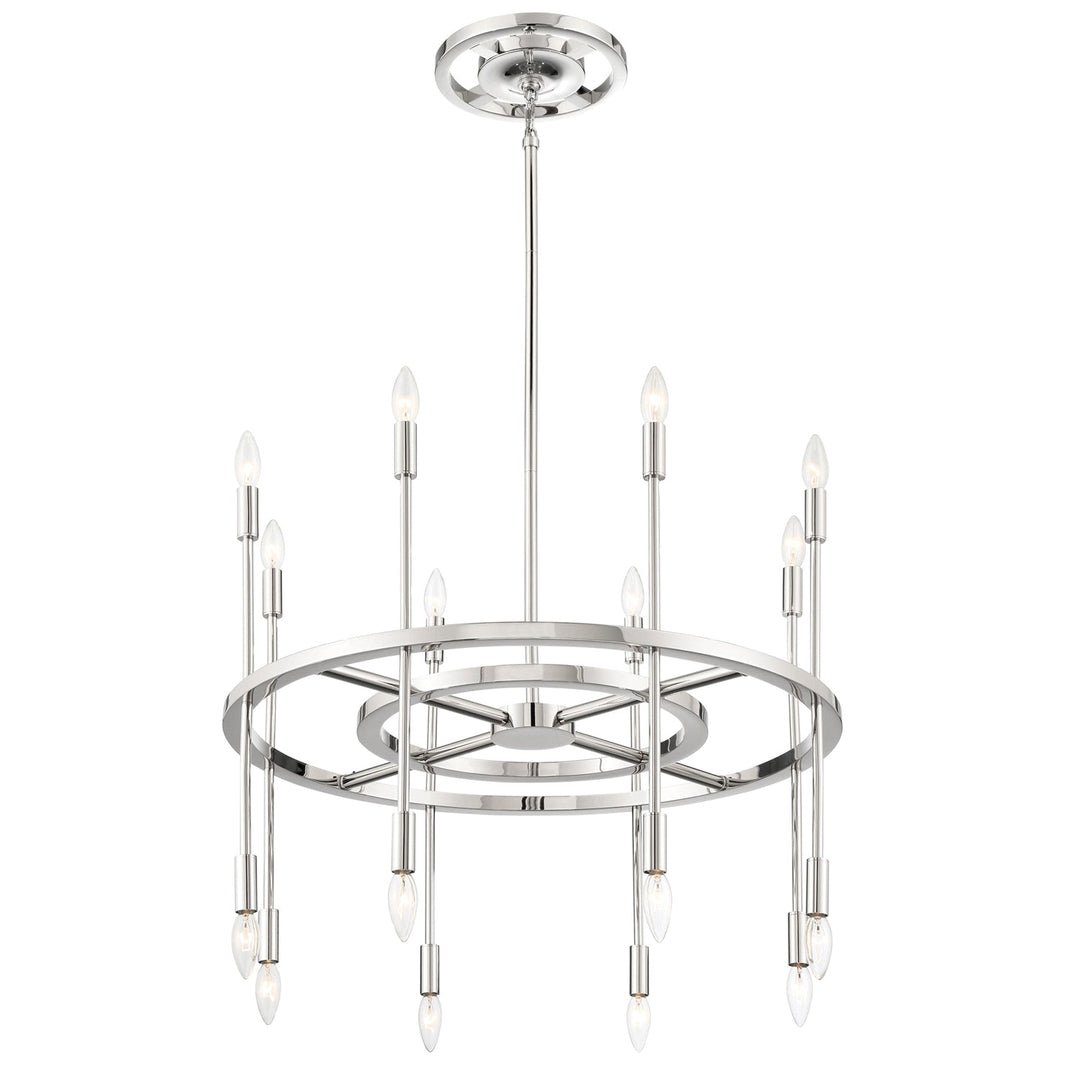 Aries 16 Light Polished Nickel Chandelier Crystorama