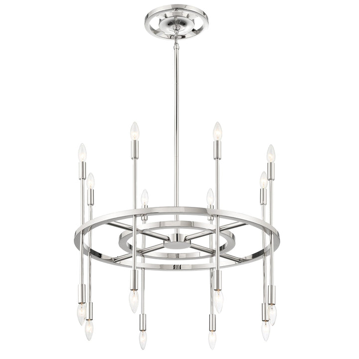 Aries 16 Light Polished Nickel Chandelier Crystorama