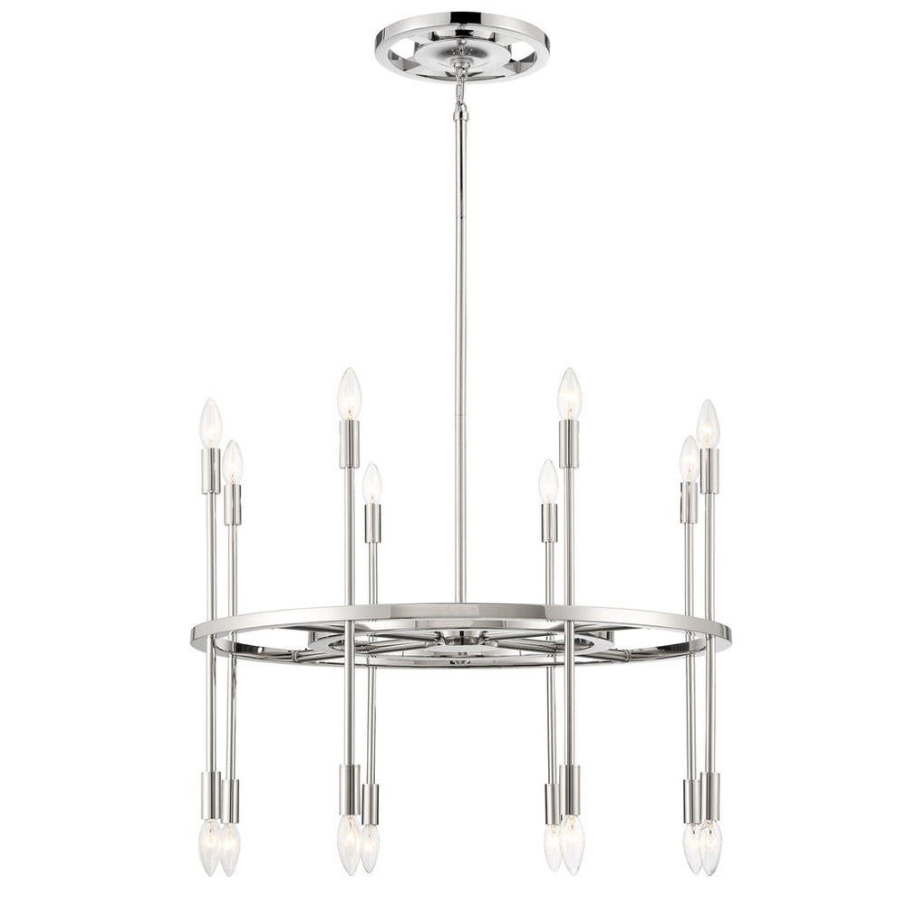 Aries 16 Light Polished Nickel Chandelier Crystorama