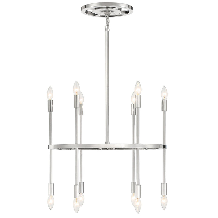 Aries 16 Light Polished Nickel Chandelier Crystorama