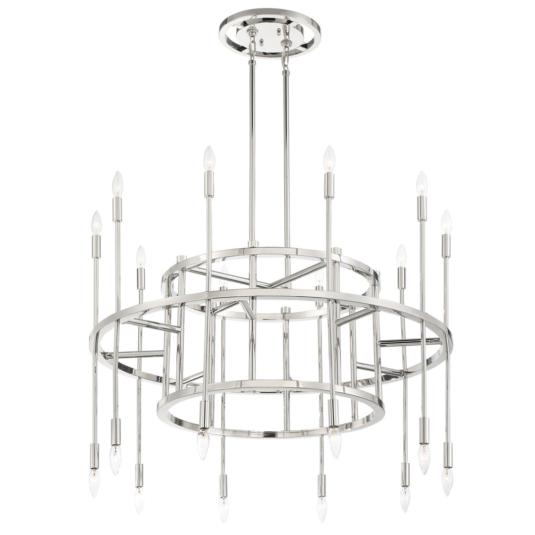 Aries 20 Light Polished Nickel Chandelier Crystorama