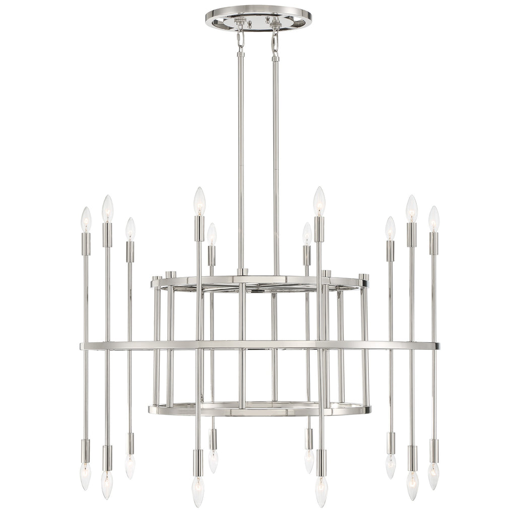 Aries 20 Light Polished Nickel Chandelier Crystorama