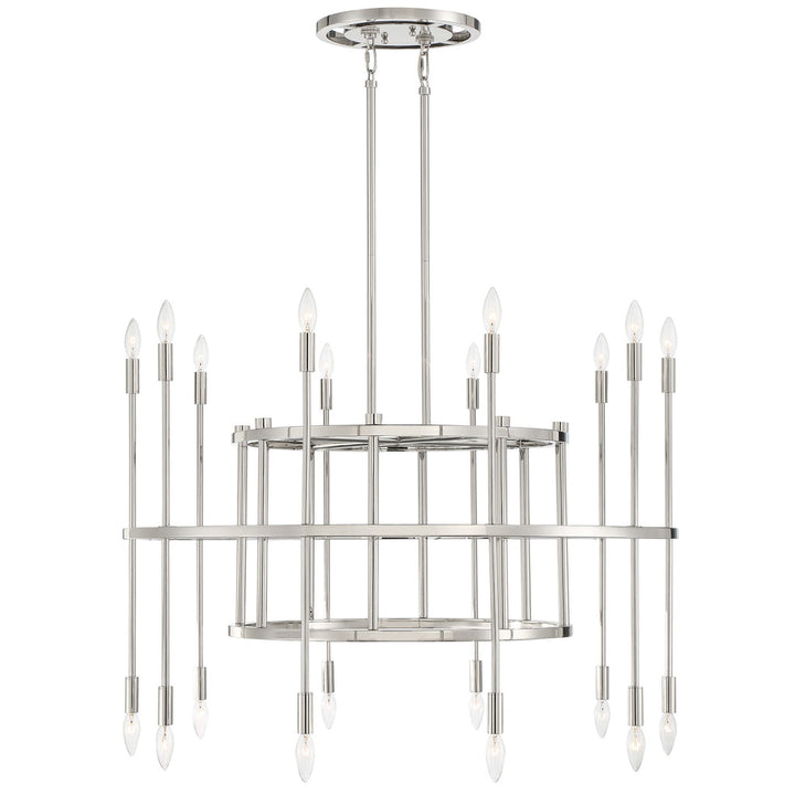 Aries 20 Light Polished Nickel Chandelier Crystorama