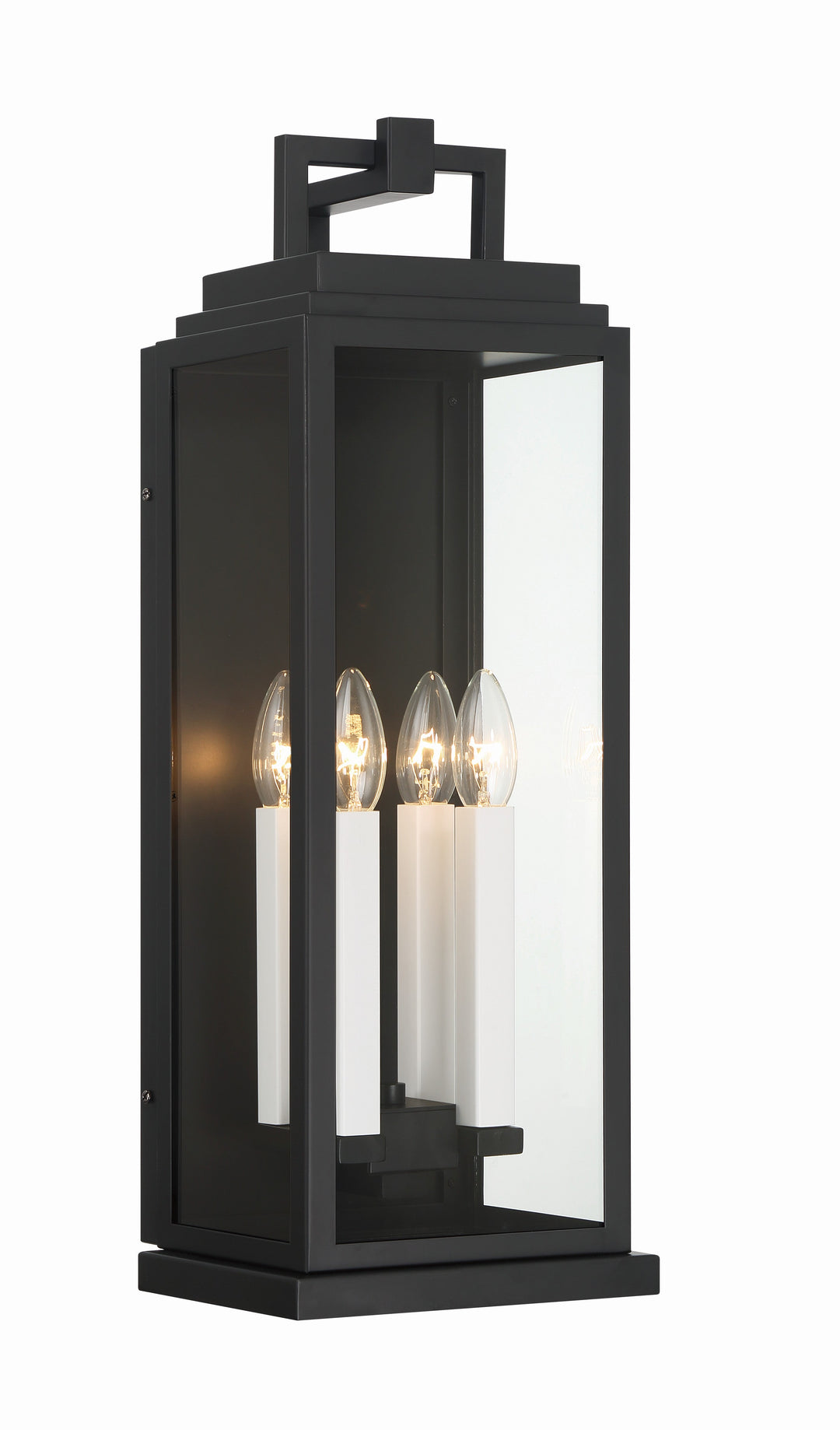 Aspen 4 Light Matte Black Outdoor Sconce Crystorama