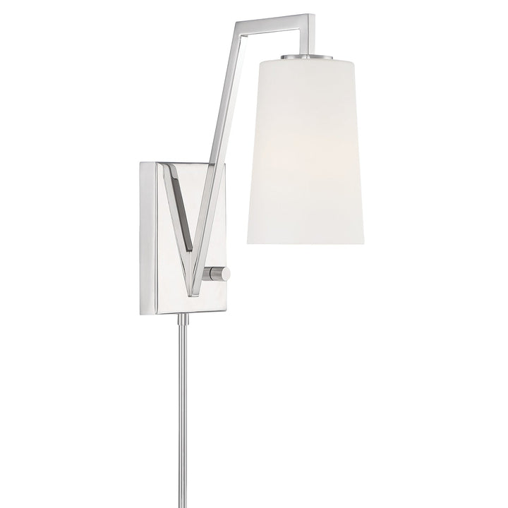 Avon 1 Light Polished Nickel Task Sconce Crystorama