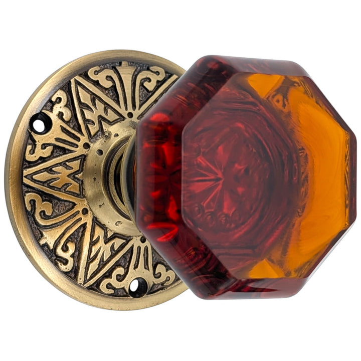 COPPER MOUNTAIN HARDWARE Eastlake Crystal Fluted Door Knob in Several Finishes