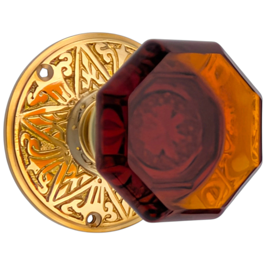 COPPER MOUNTAIN HARDWARE Eastlake Crystal Fluted Door Knob in Several Finishes