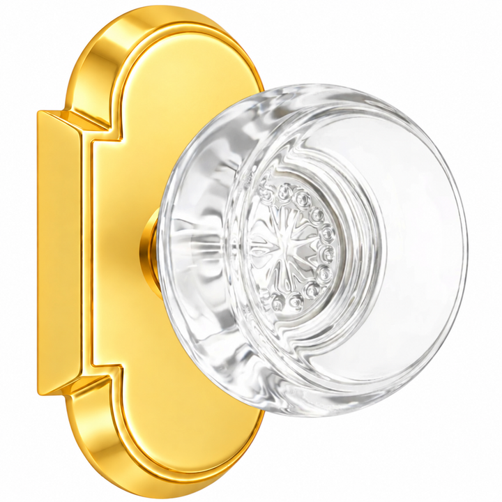 Magnifique® Arched Door Set with Round Crystal Knobs (Several Finishes Available)