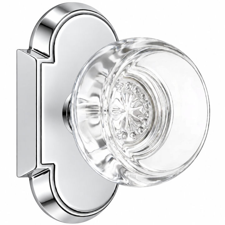 Magnifique® Arched Door Set with Round Crystal Knobs (Several Finishes Available)