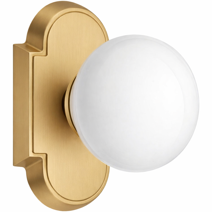 Magnifique® Arched Door Set with White Porcelain Knobs (Several Finishes Available)