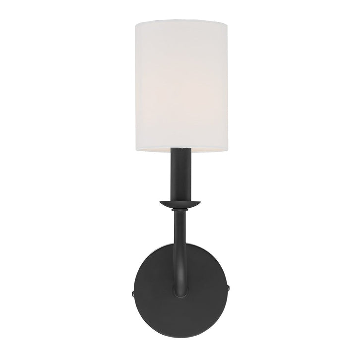 Bailey 1 Light Matte Black Sconce Crystorama