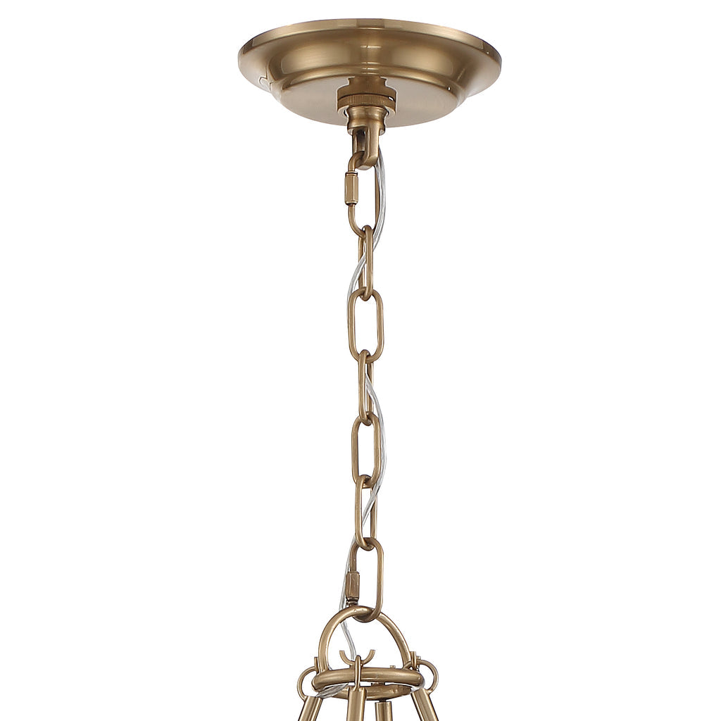 Bailey 8 Light Aged Brass Chandelier Crystorama