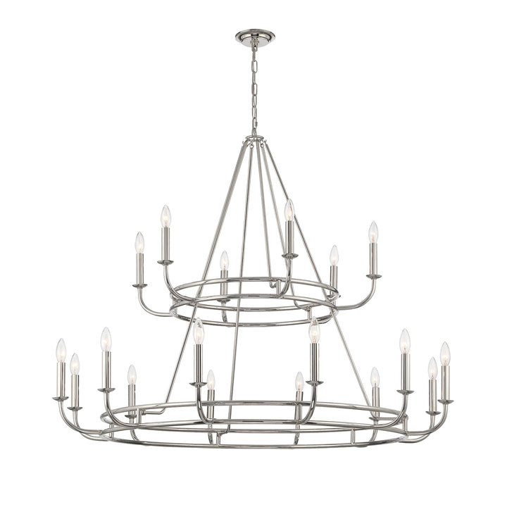 Bailey 18 Light Polished Nickel Chandelier Crystorama