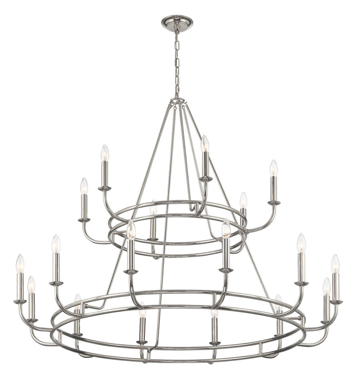 Bailey 18 Light Polished Nickel Chandelier Crystorama