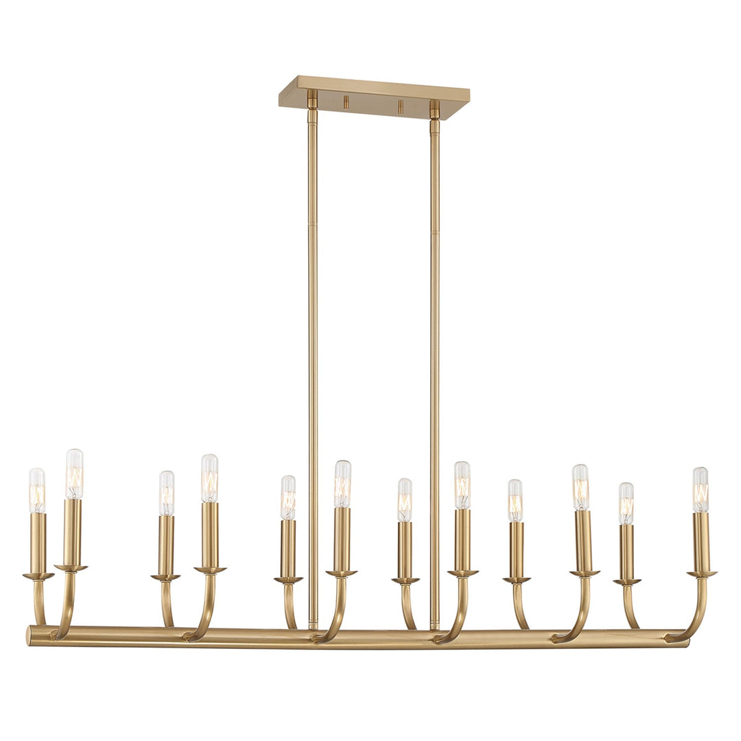 Bailey 12 Light Aged Brass Chandelier Crystorama