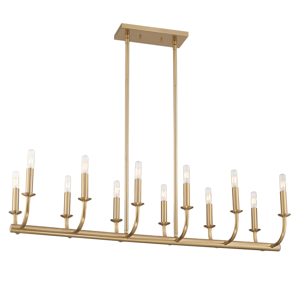 Bailey 12 Light Aged Brass Chandelier Crystorama