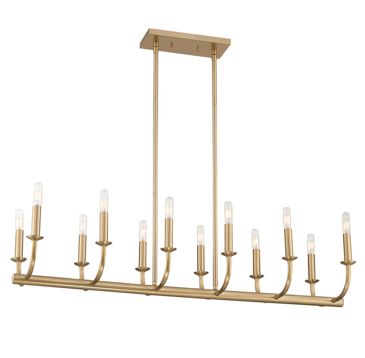 Bailey 12 Light Aged Brass Chandelier Crystorama