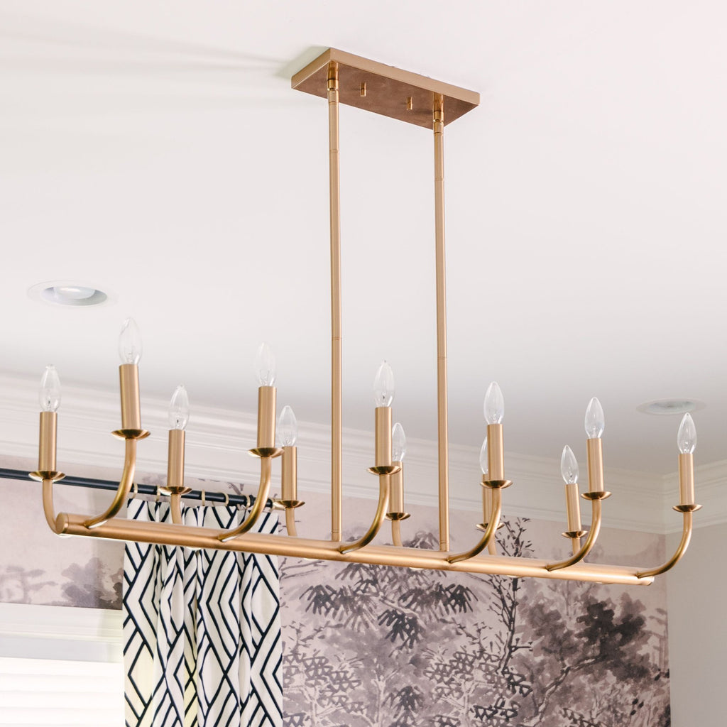 Bailey 12 Light Aged Brass Chandelier Crystorama