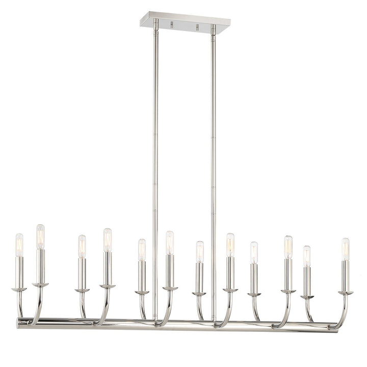 Bailey 12 Light Polished Nickel Chandelier Crystorama