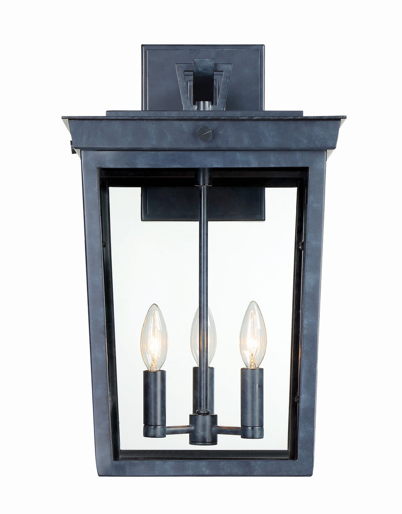 Belmont 3 Light Graphite Outdoor Sconce Crystorama