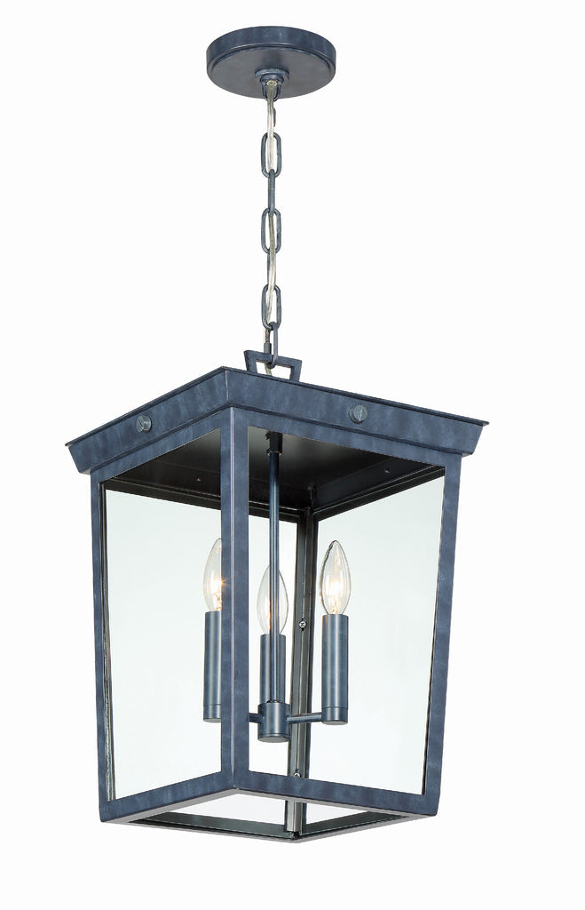 Belmont 3 Light Graphite Outdoor Pendant Crystorama