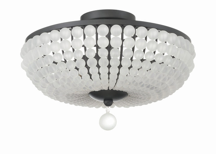 Crystorama Crystorama Bella 3 Light Matte Black Semi Flush Mount