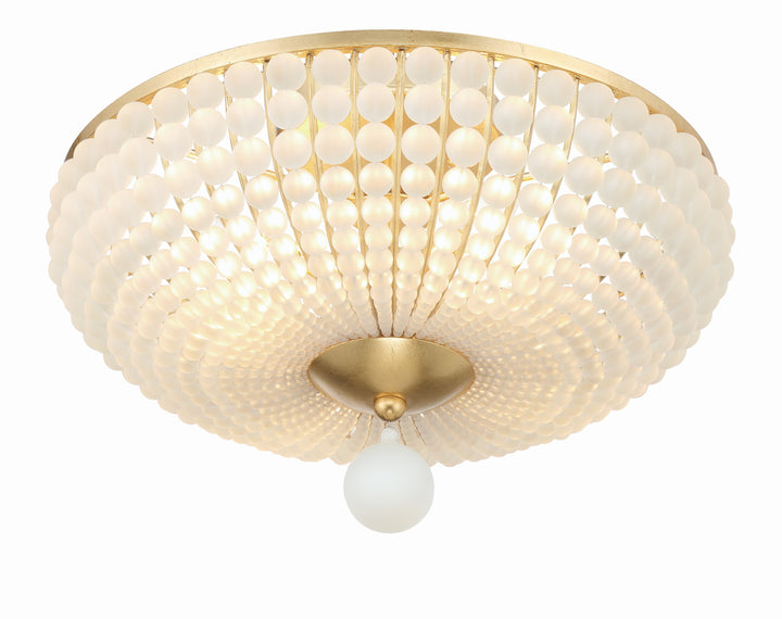 Crystorama Crystorama Bella 4 Light Antique Gold Semi Flush Mount