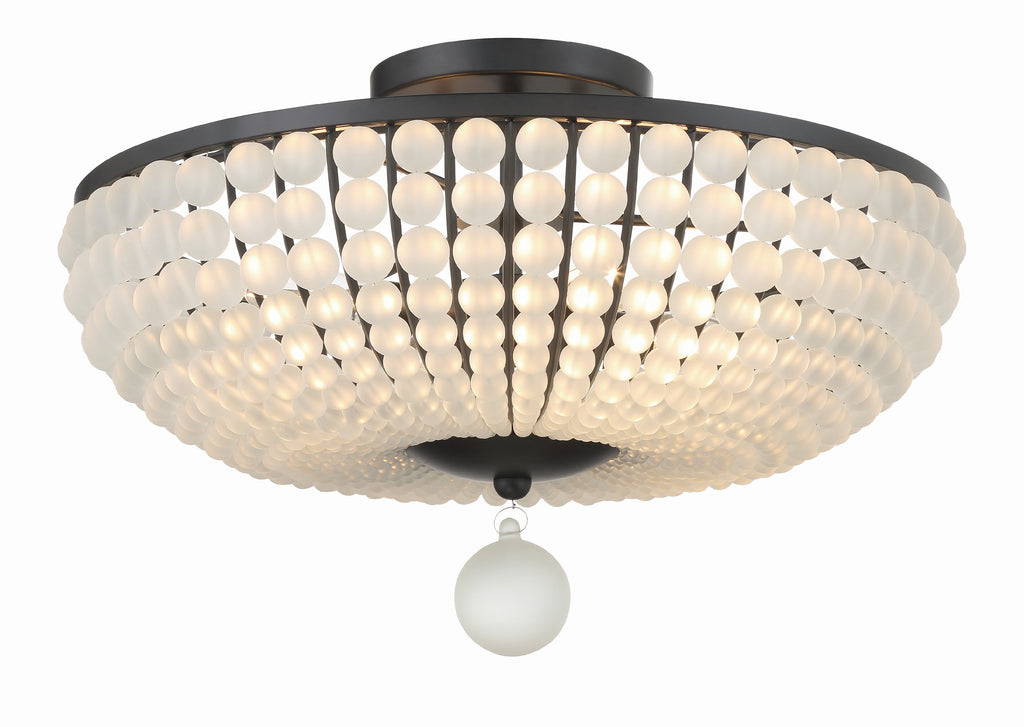 Crystorama Crystorama Bella 4 Light Matte Black Semi Flush Mount