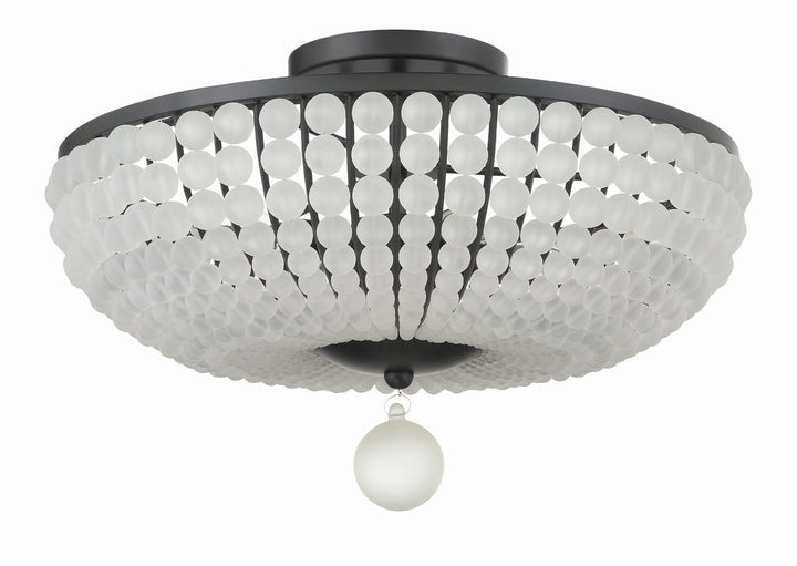 Crystorama Crystorama Bella 4 Light Matte Black Semi Flush Mount