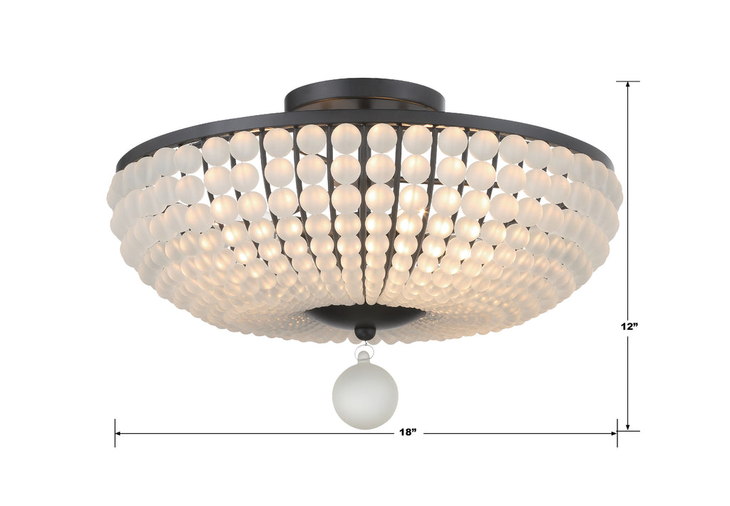 Crystorama Crystorama Bella 4 Light Matte Black Semi Flush Mount