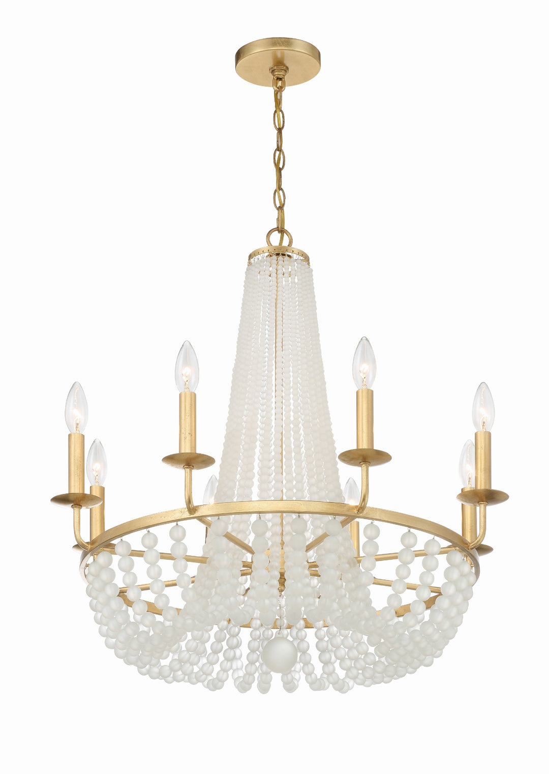 Bella 8 Light Antique Gold Chandelier Crystorama