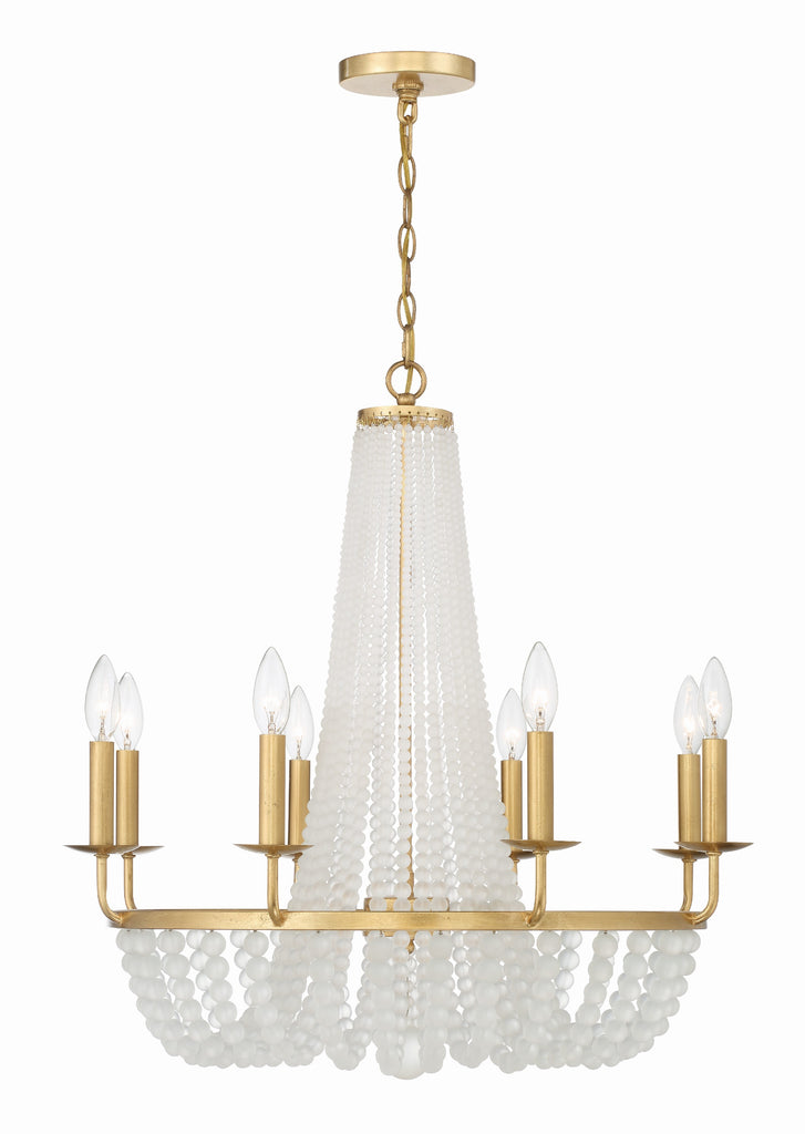 Bella 8 Light Antique Gold Chandelier Crystorama