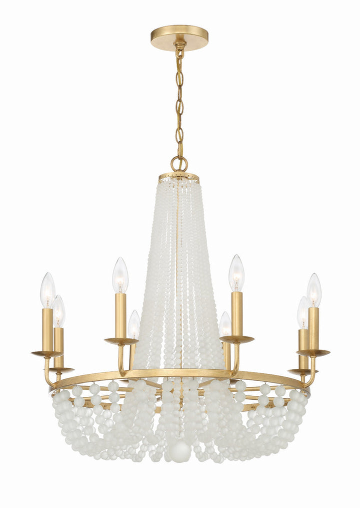 Bella 8 Light Antique Gold Chandelier Crystorama