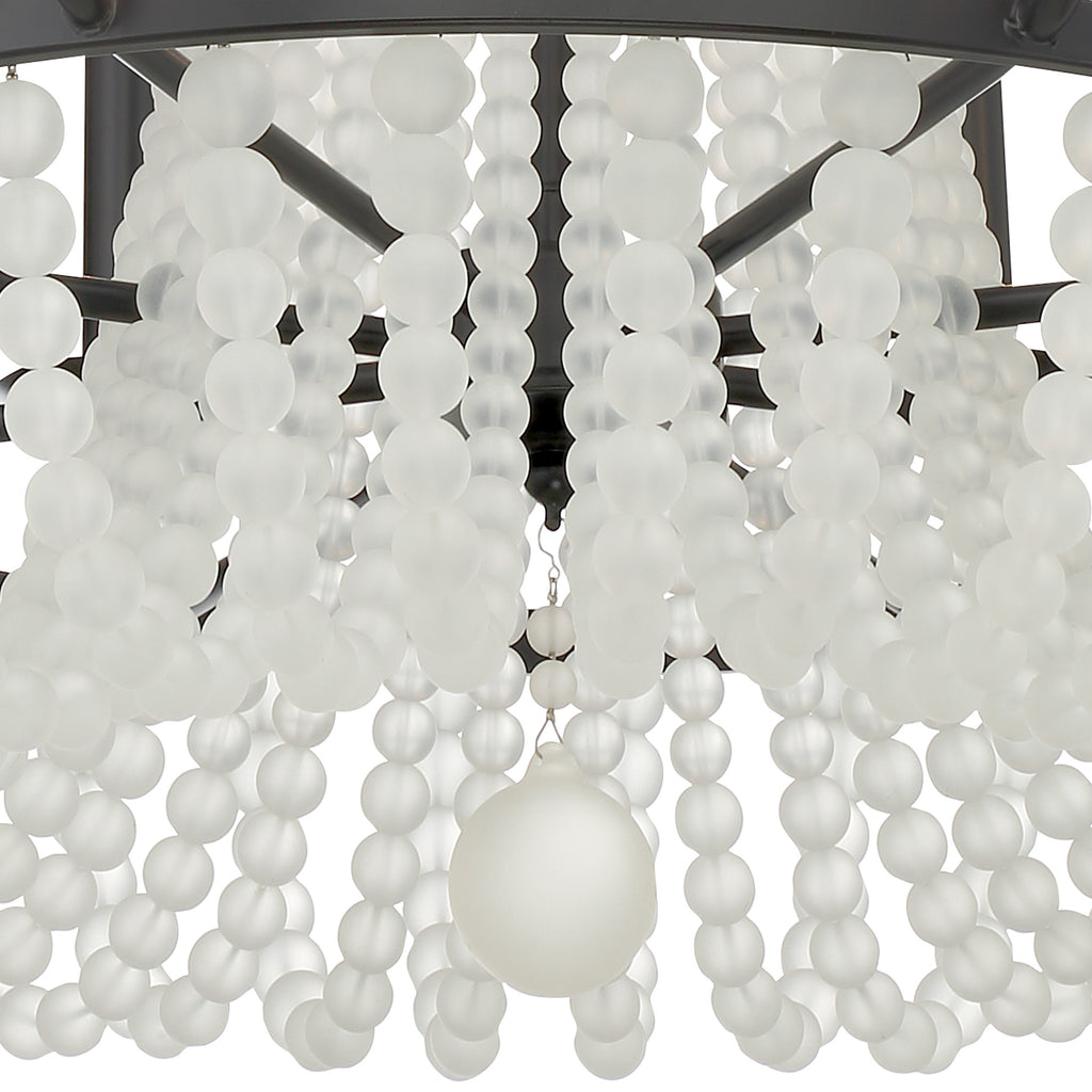 Bella 8 Light Matte Black Chandelier Crystorama