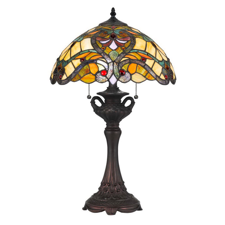 60W X 2 TIFFANY TABLE LAMP Cal Lighting