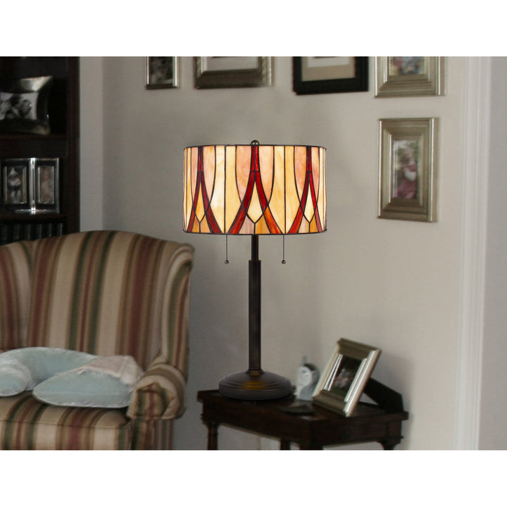 60W X 2 TIFFANY TABLE LAMP Cal Lighting