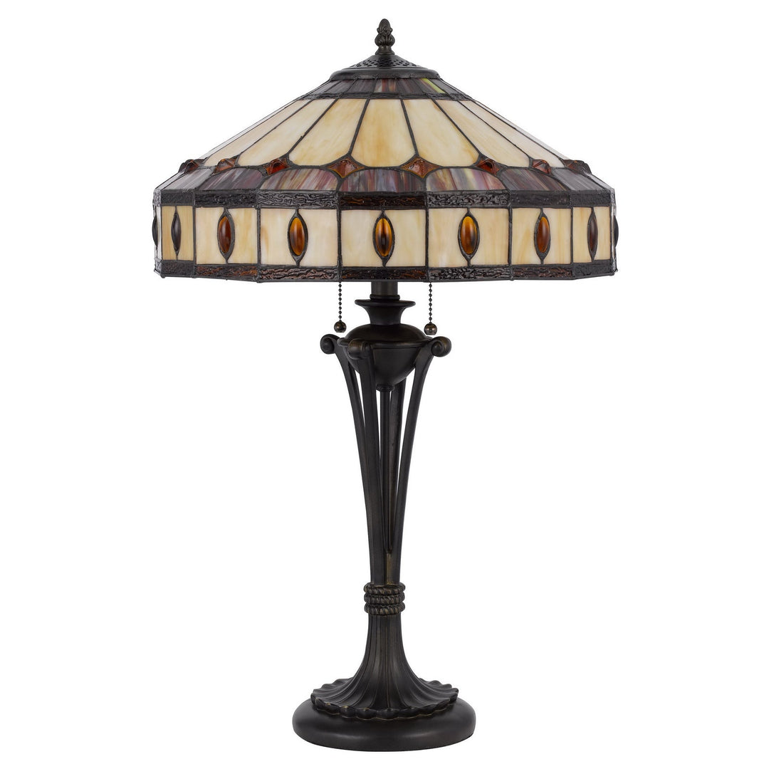 60W X 2 TIFFANY TABLE LAMP Cal Lighting