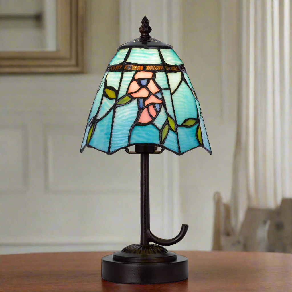 40W METAL/RESIN TIFFANY ACCENT LAMP WITH INLINE SWITCH Cal Lighting