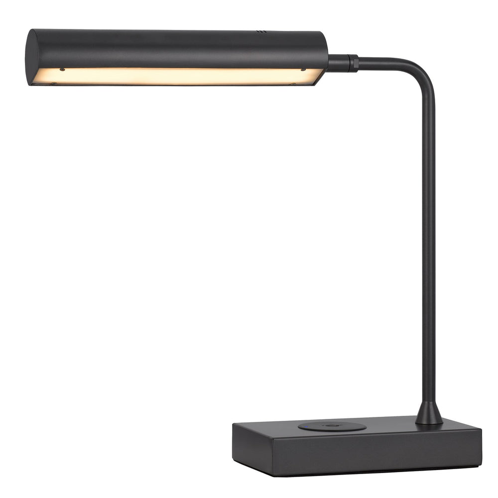 DELRAY 12W INTERGRATED LED METAL DESK LAMP WITH WIRELESS CHARGING PORT Cal Lighting