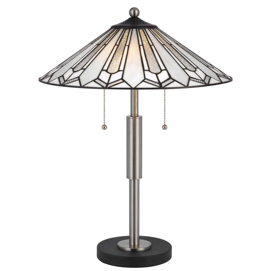 60W X 2 MUIRFIELD TIFFANY TABLE LAMP Cal Lighting