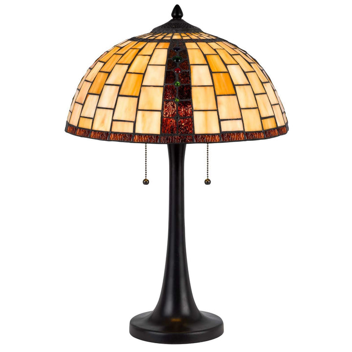 60W X 2 WHITTON TIFFANY TABLE LAMP Cal Lighting