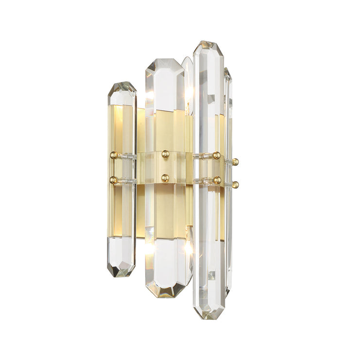 Bolton 2 Light Aged Brass Sconce Crystorama