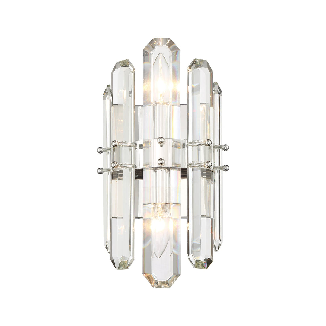 Bolton 2 Light Polished Nickel Sconce Crystorama