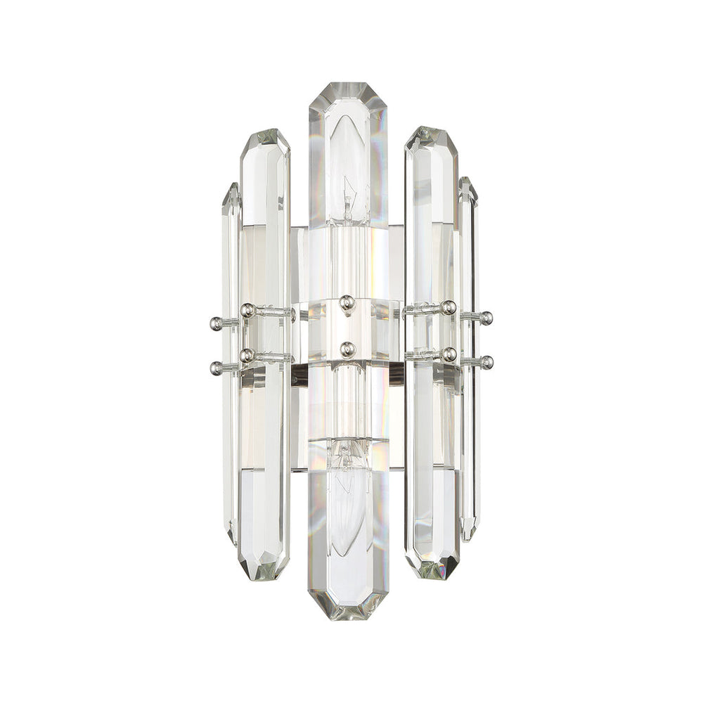 Bolton 2 Light Polished Nickel Sconce Crystorama