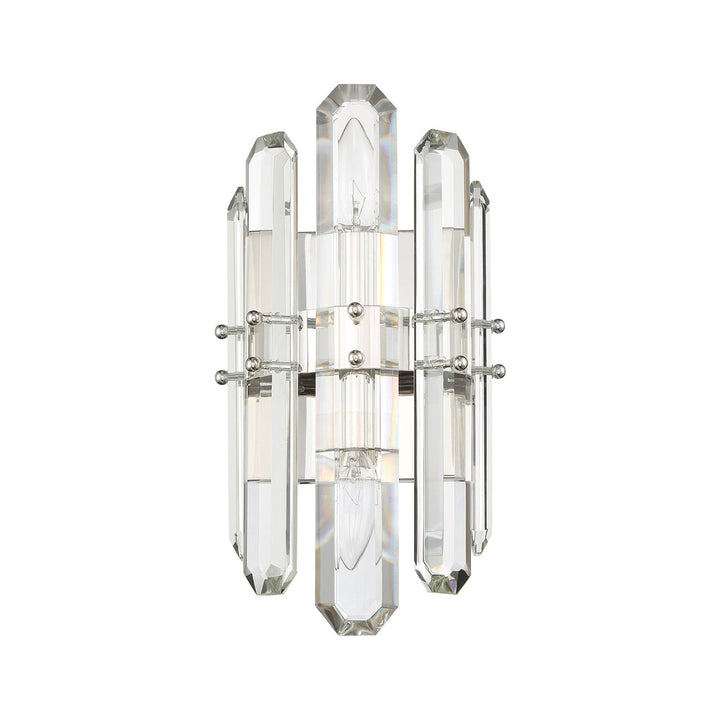 Bolton 2 Light Polished Nickel Sconce Crystorama