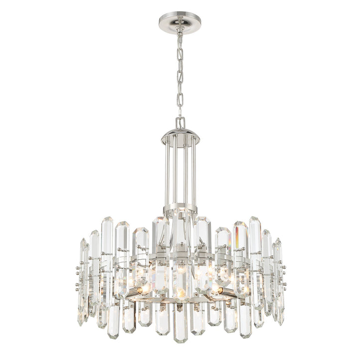 Bolton 8 Light Polished Nickel Chandelier Crystorama