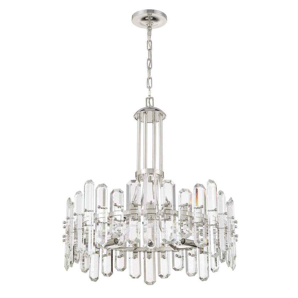 Bolton 8 Light Polished Nickel Chandelier Crystorama