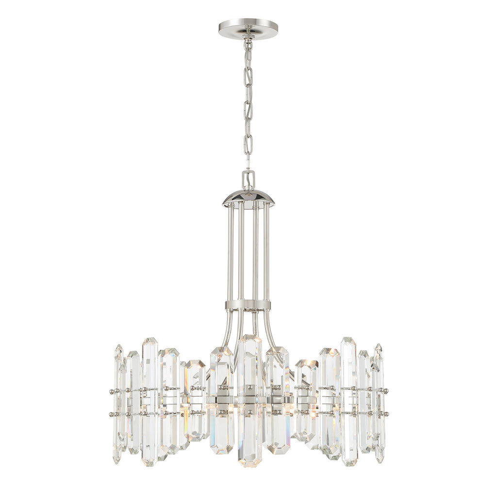 Bolton 8 Light Polished Nickel Chandelier Crystorama