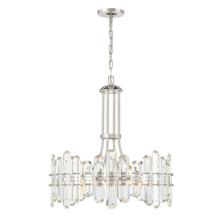 Bolton 8 Light Polished Nickel Chandelier Crystorama